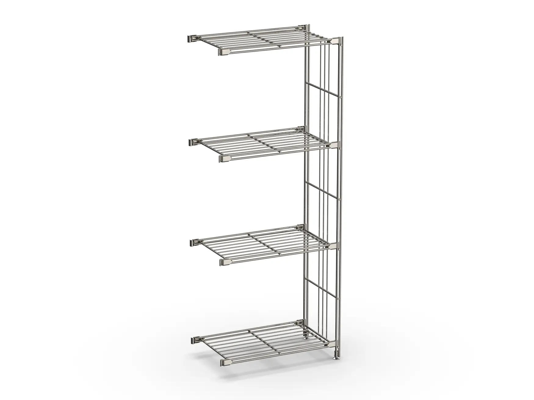 Regal-Ergänzung 25 cm tief 117 cm hoch mit 4 Gitterböden