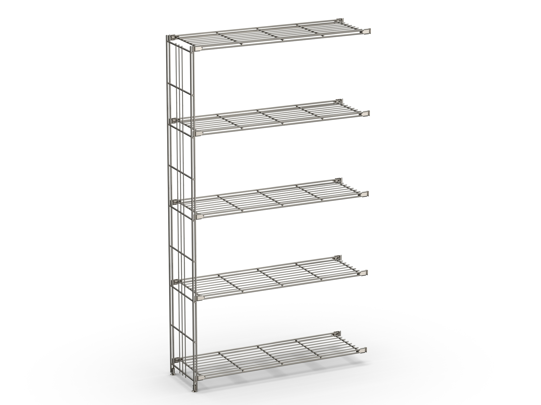 Regal-Ergänzung 25 cm tief 154 cm hoch mit 5 Gitterböden
