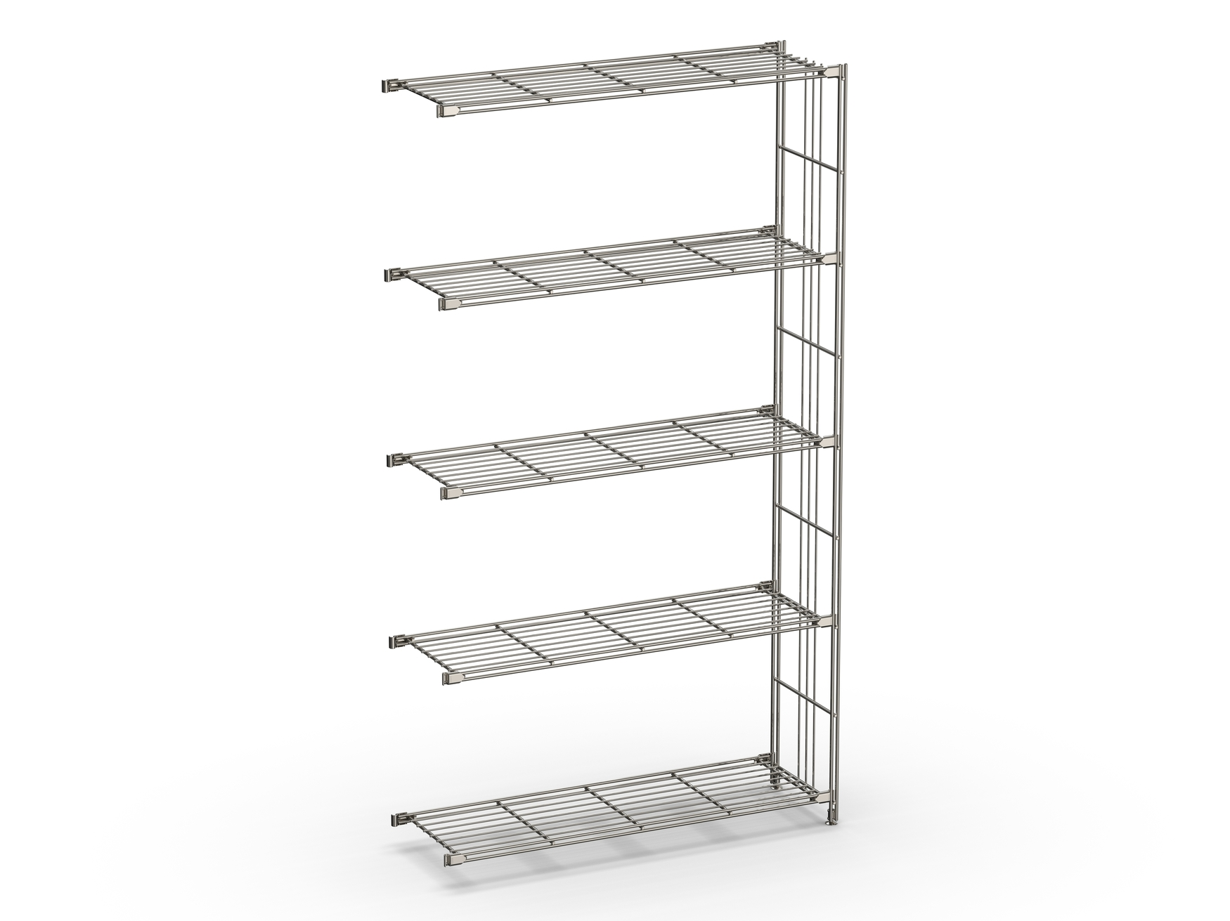 Regal-Ergänzung 25 cm tief 154 cm hoch mit 5 Gitterböden