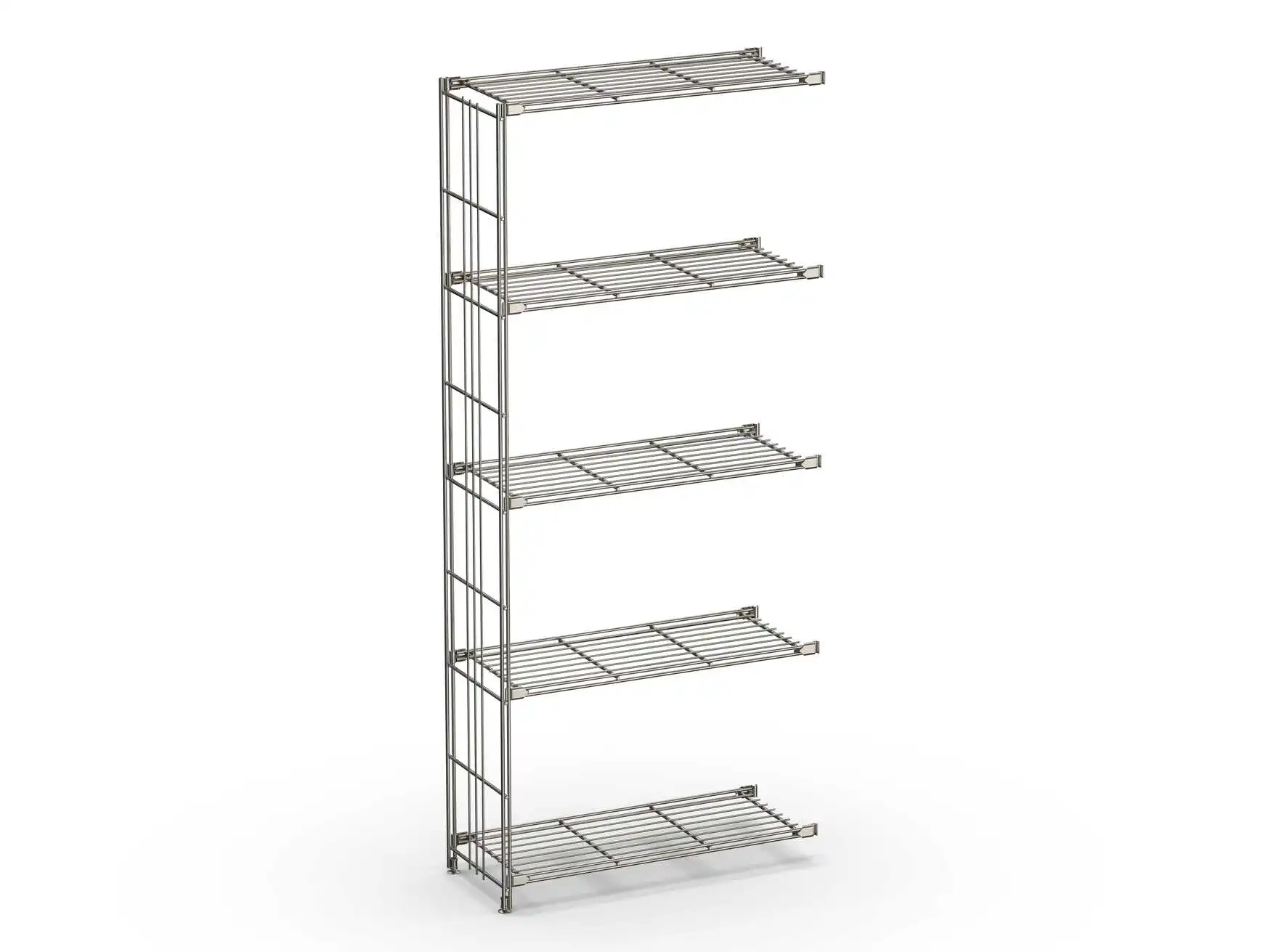 Regal-Ergänzung 25 cm tief 154 cm hoch mit 5 Gitterböden