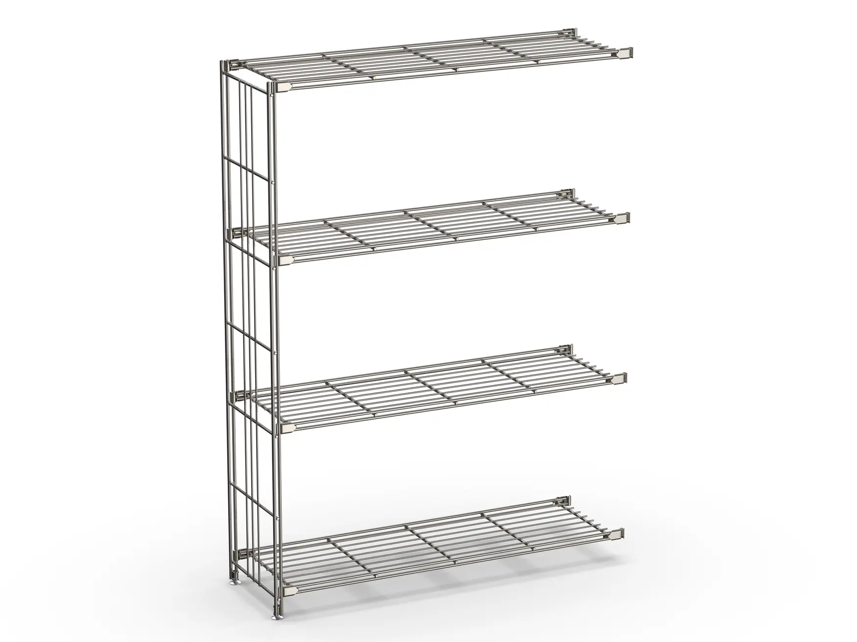 Regal-Ergänzung 25 cm tief 117 cm hoch mit 4 Gitterböden