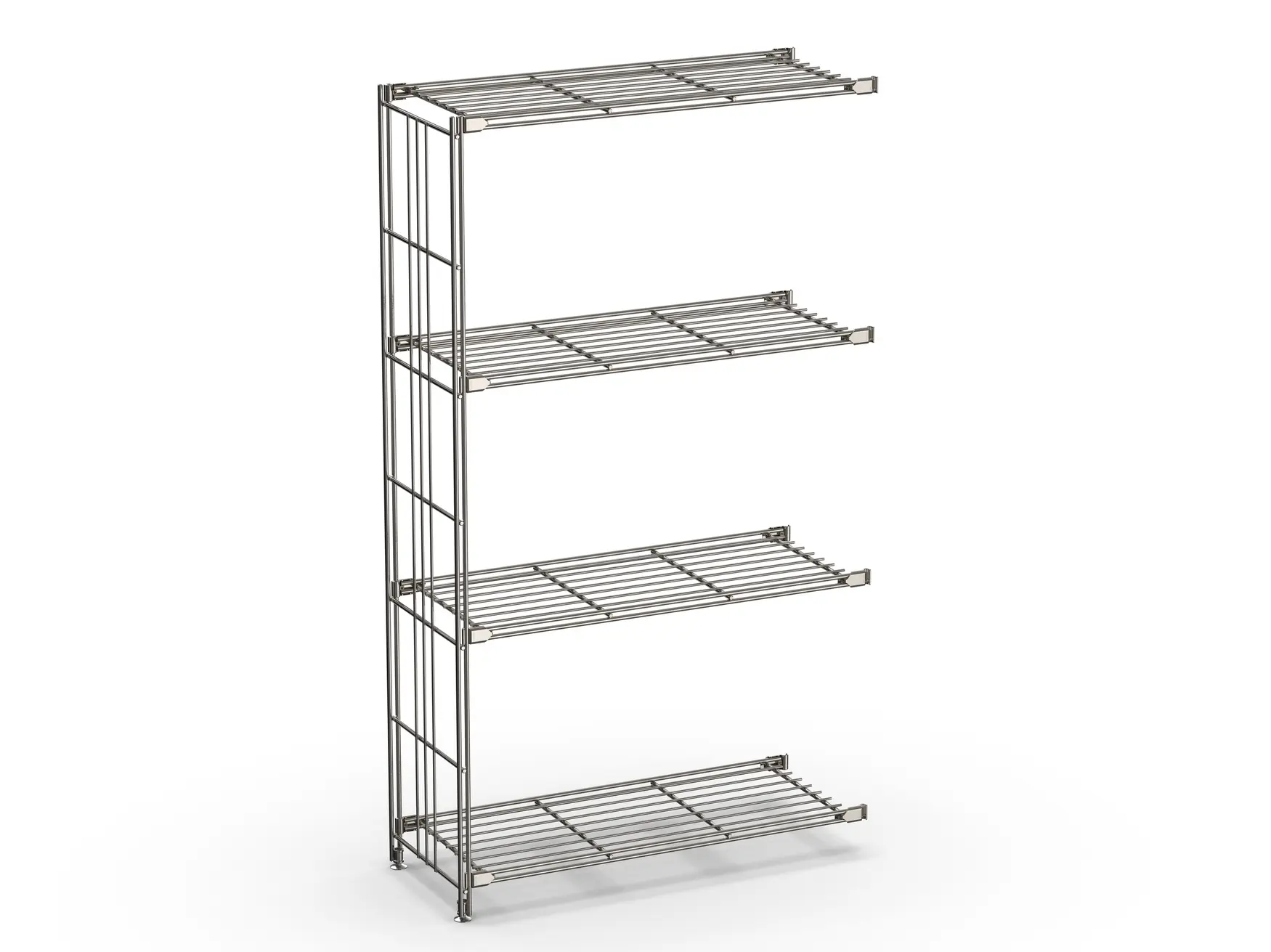 Regal-Ergänzung 25 cm tief 117 cm hoch mit 4 Gitterböden