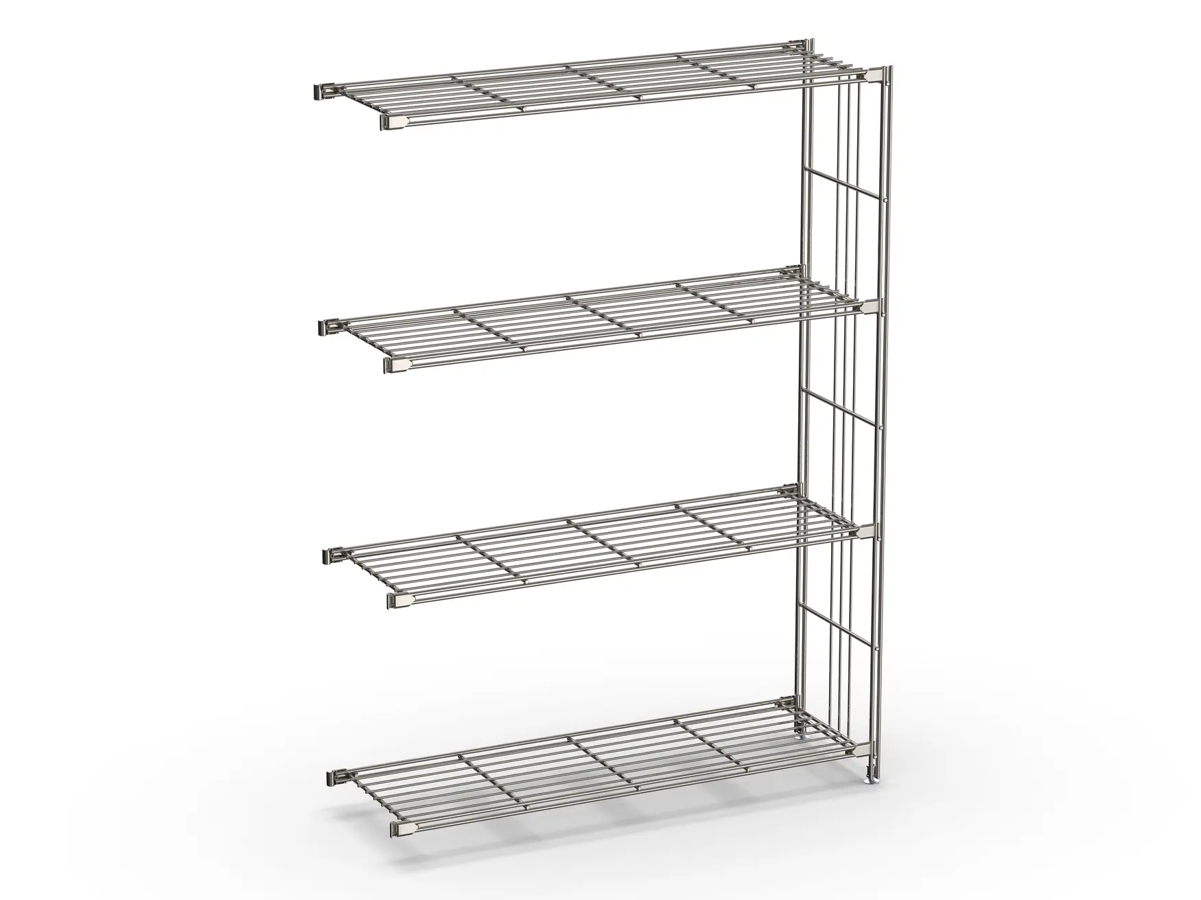 Regal-Ergänzung 25 cm tief 117 cm hoch mit 4 Gitterböden
