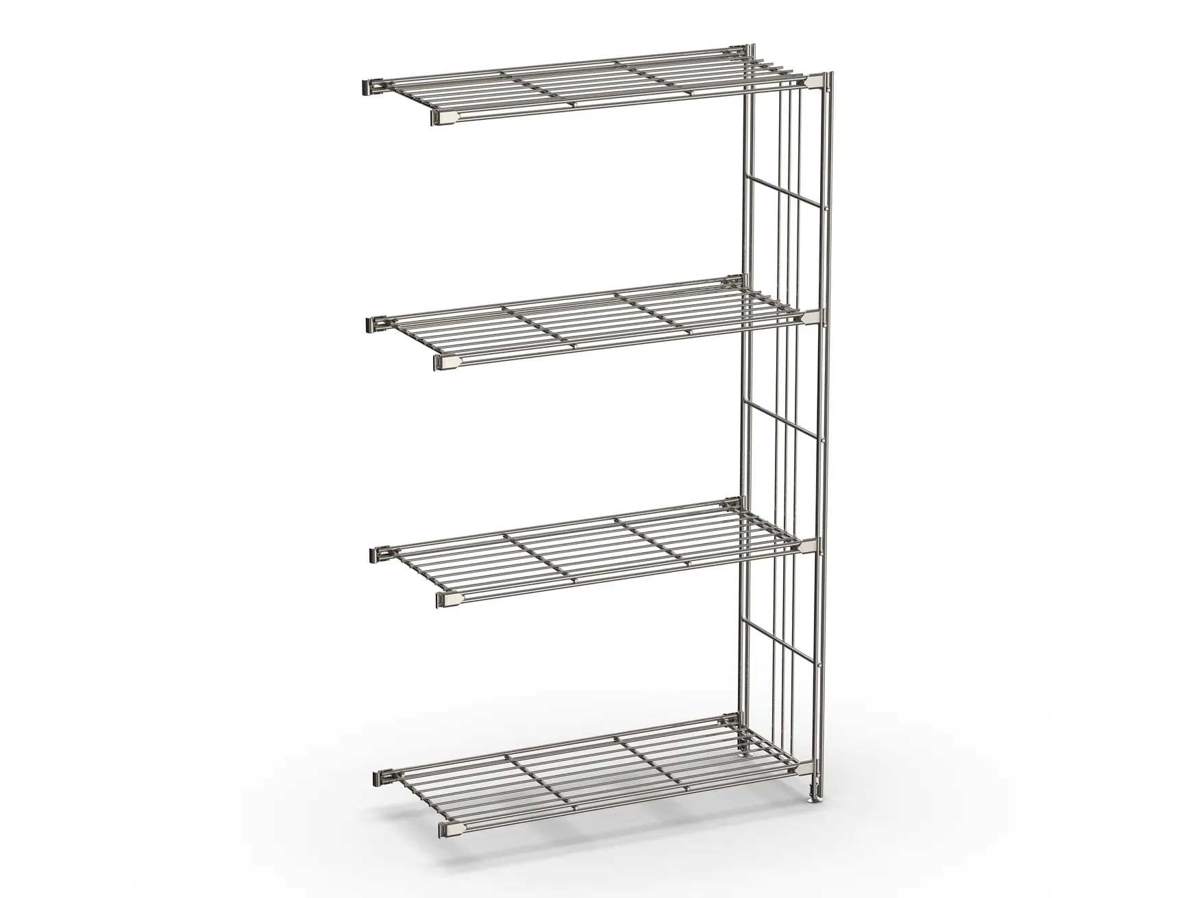 Regal-Ergänzung 25 cm tief 117 cm hoch mit 4 Gitterböden