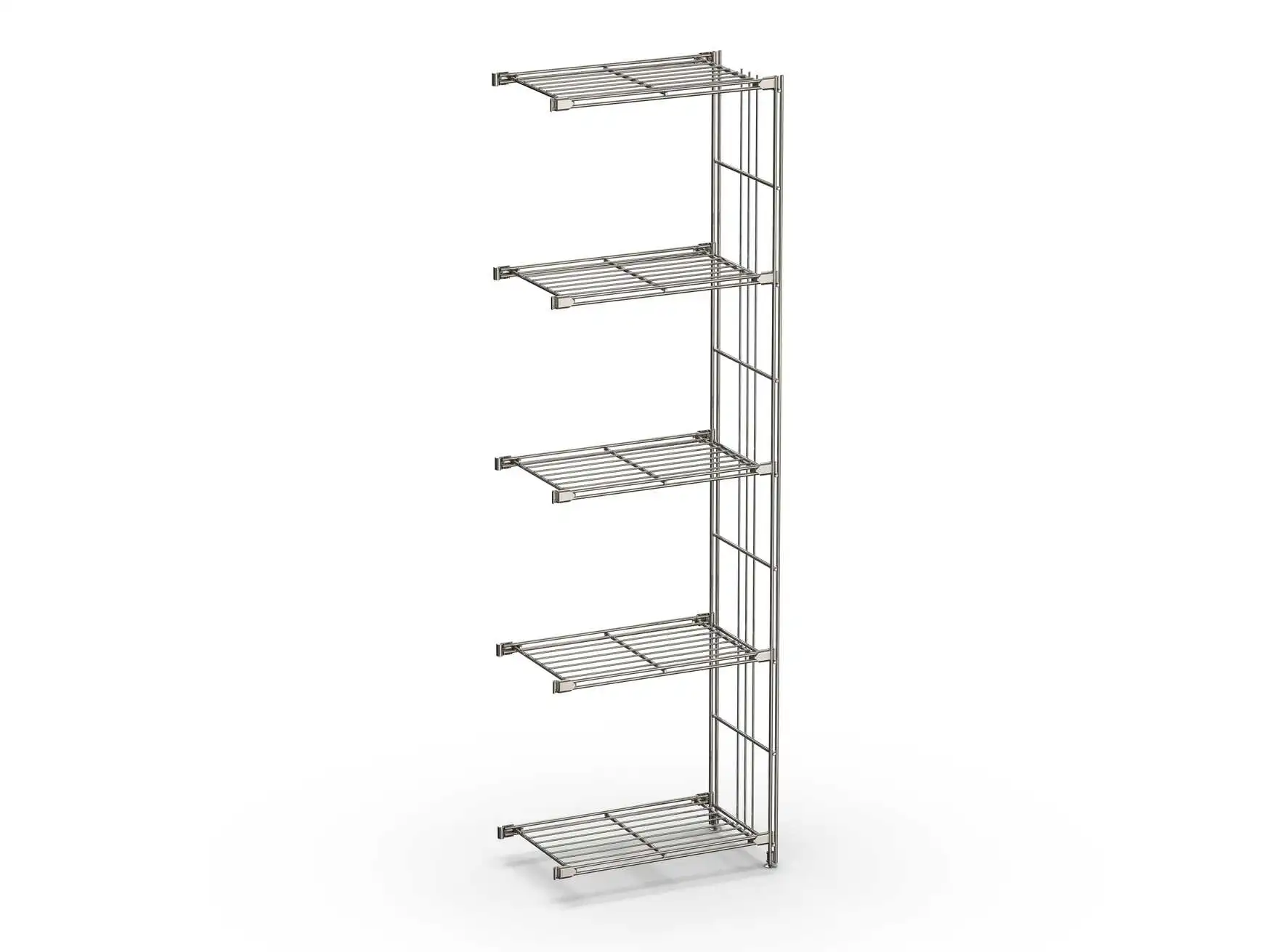 Regal-Ergänzung 25 cm tief 154 cm hoch mit 5 Gitterböden