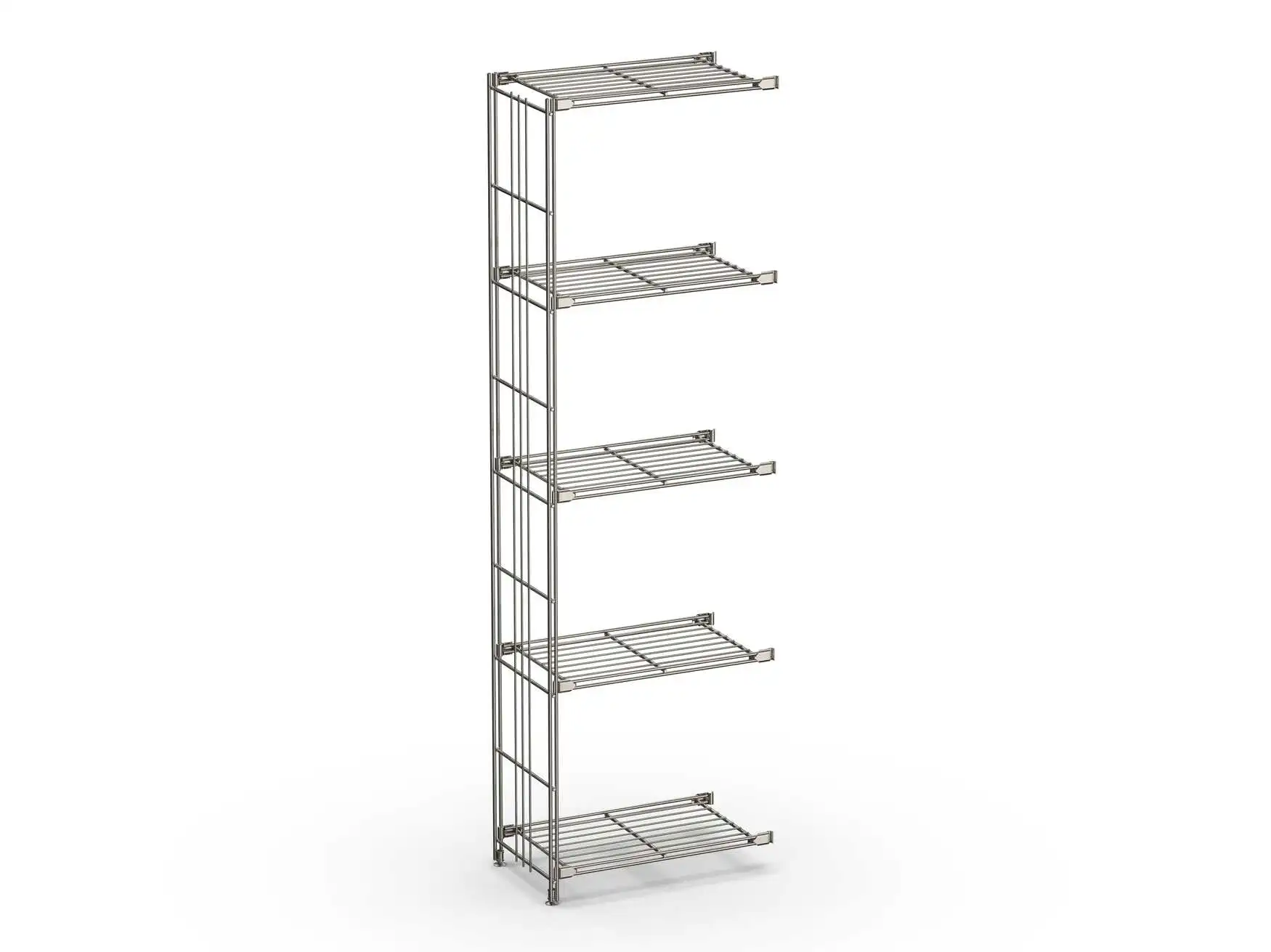 Regal-Ergänzung 25 cm tief 154 cm hoch mit 5 Gitterböden