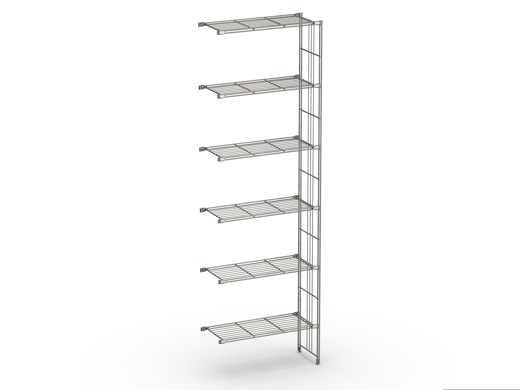 Regal-Ergänzung 25 cm tief 208 cm hoch mit 6 Gitterböden
