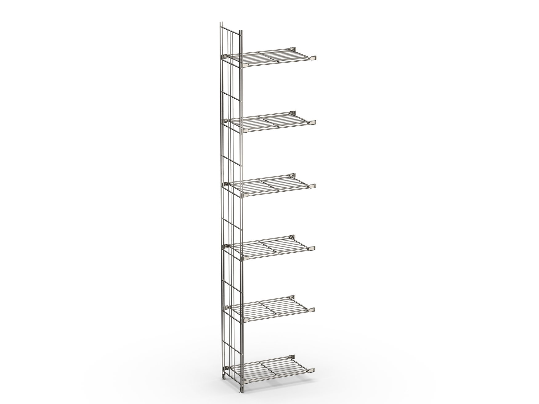 Regal-Ergänzung 25 cm tief 208 cm hoch mit 6 Gitterböden