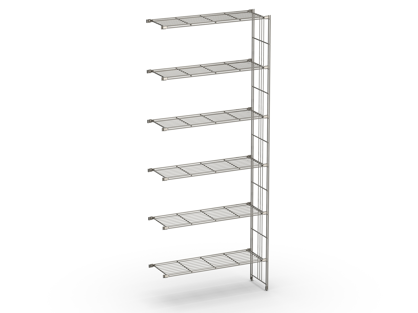 Regal-Ergänzung 25 cm tief 208 cm hoch mit 6 Gitterböden