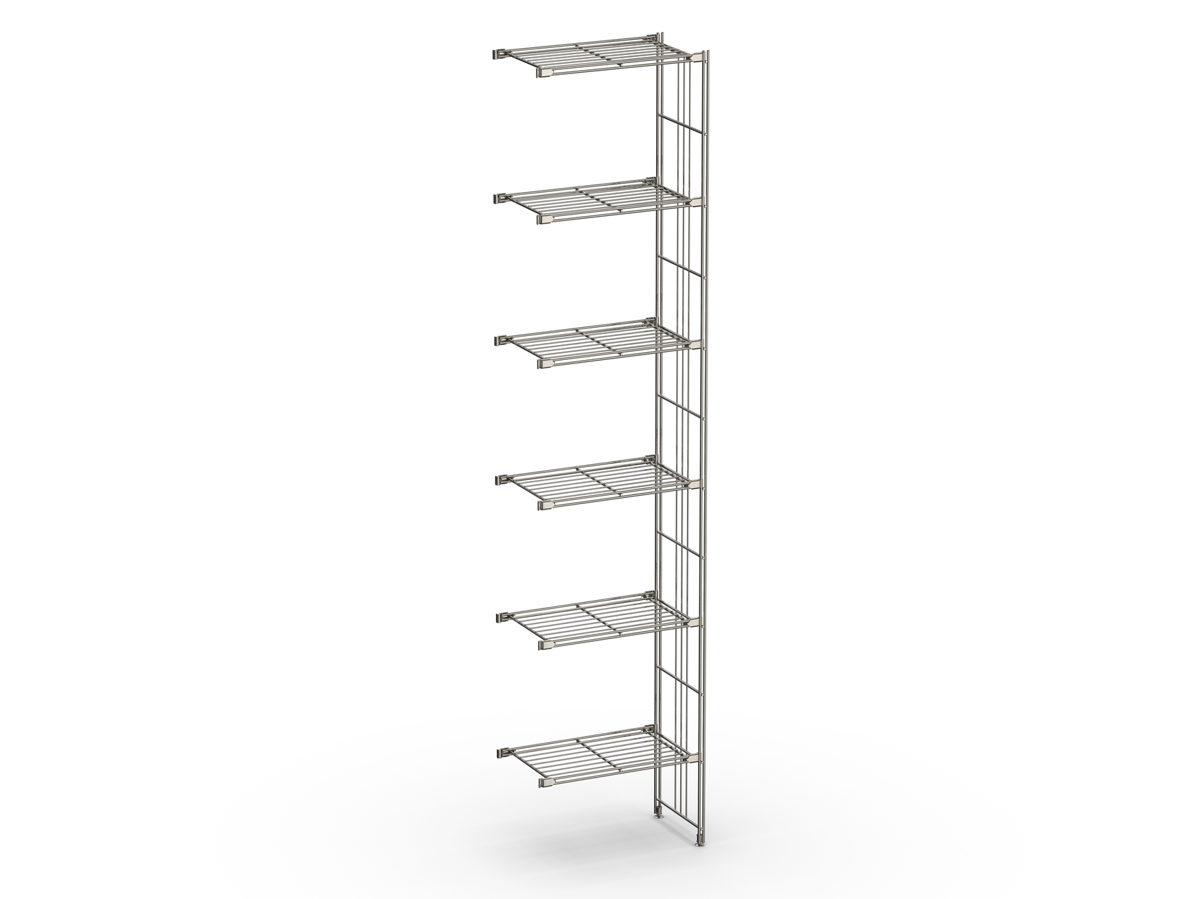 Regal-Ergänzung 25 cm tief 208 cm hoch mit 6 Gitterböden