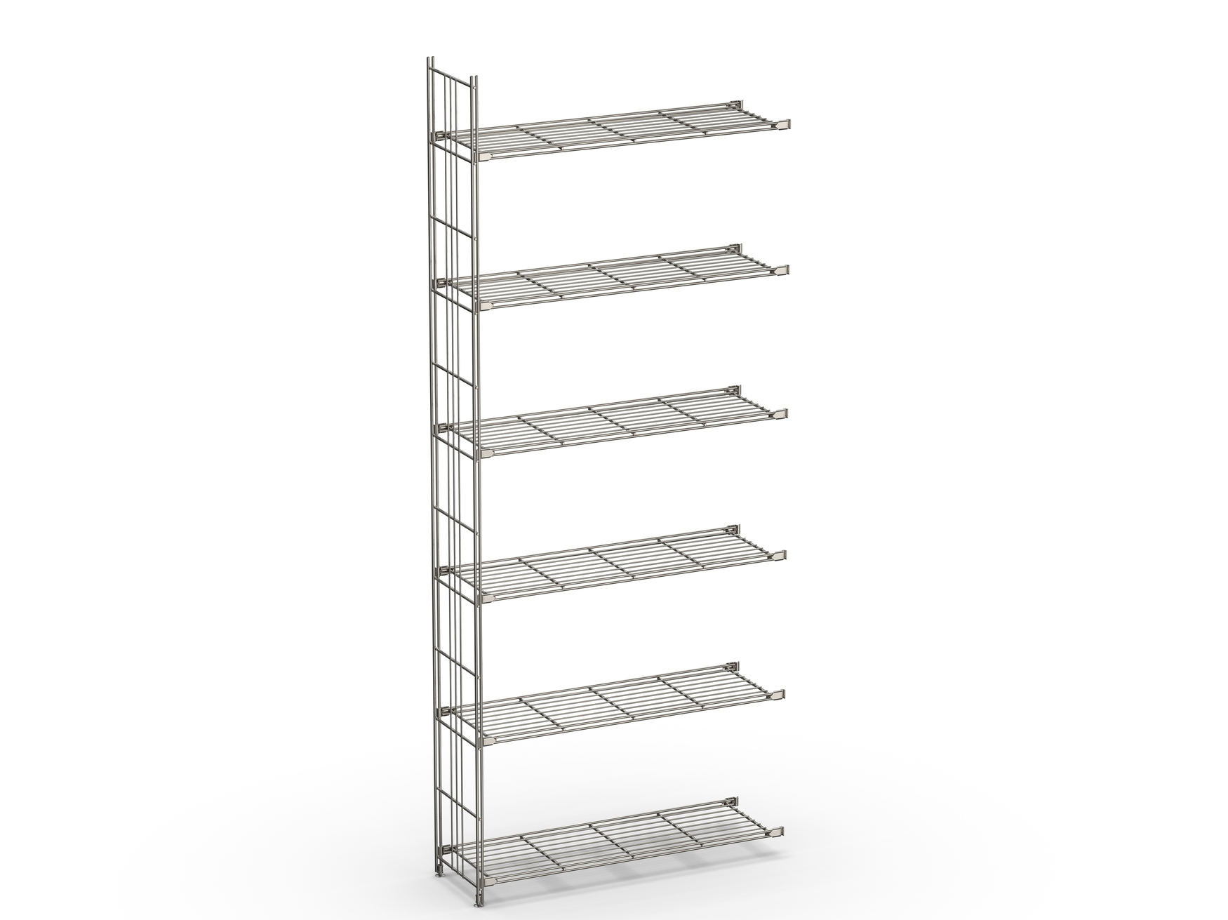 Regal-Ergänzung 25 cm tief 208 cm hoch mit 6 Gitterböden