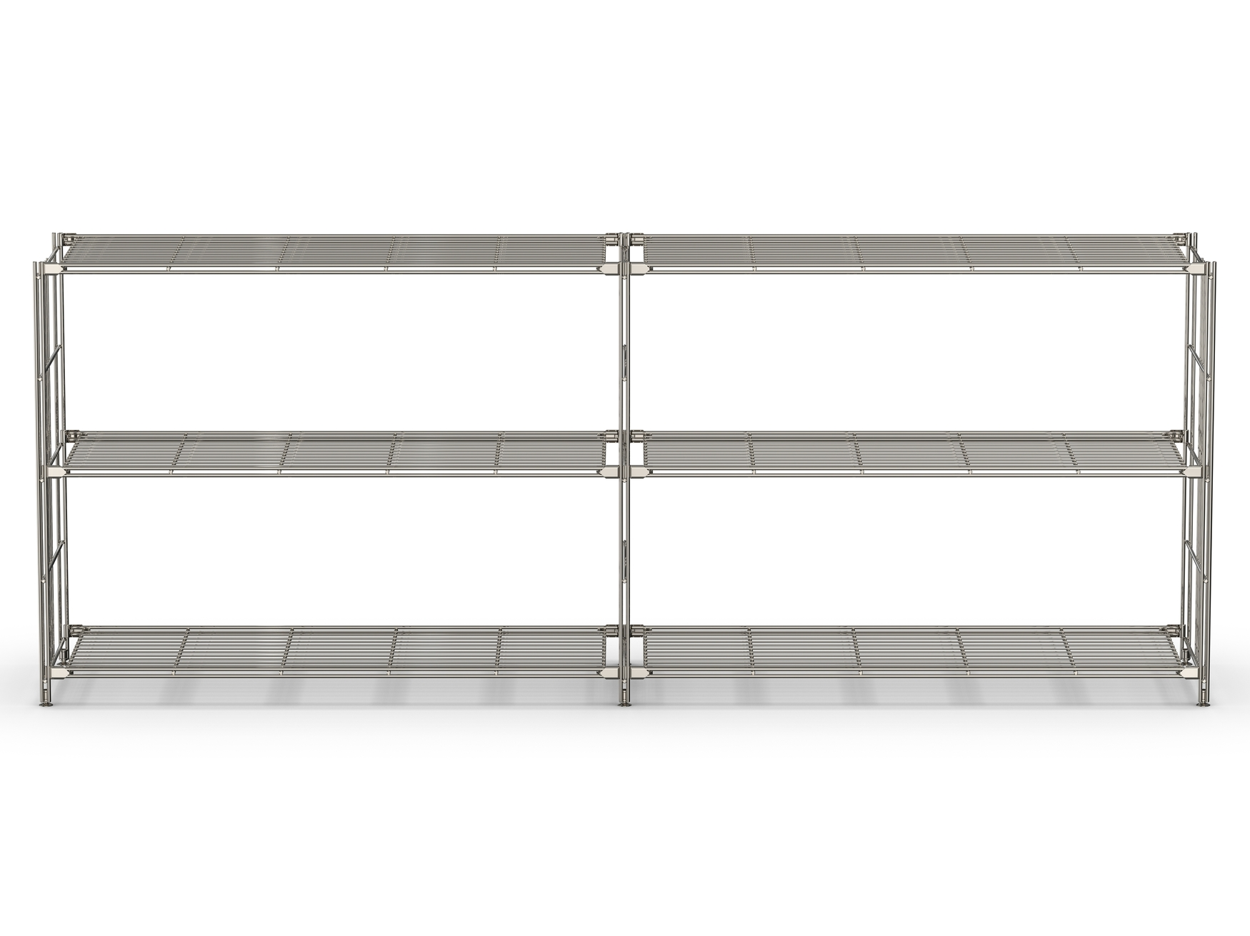 Regal 80x210x38 cm (HxBxT) - modular erweiterbar Farbe: Chrom