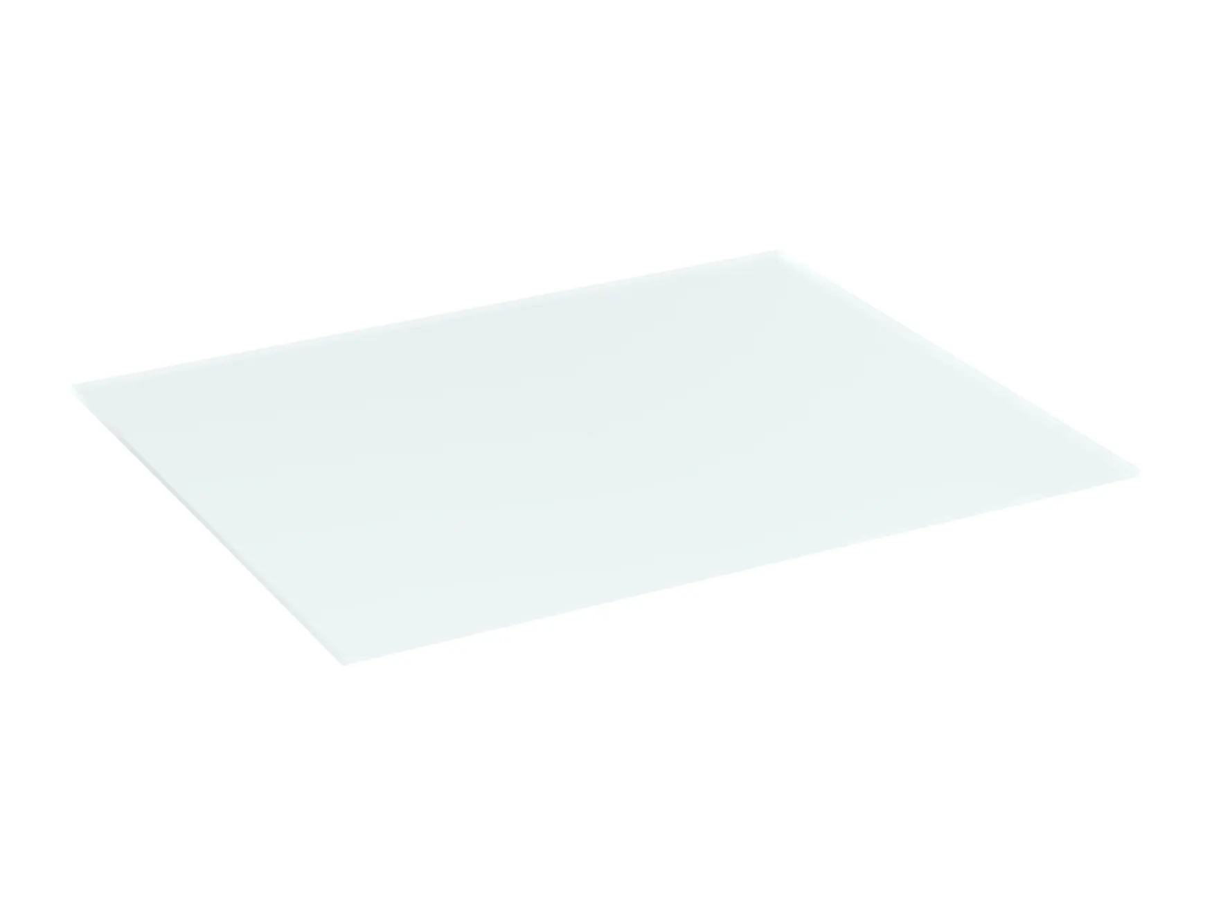 Glasboden B3 46 cm breit - Milchglas
