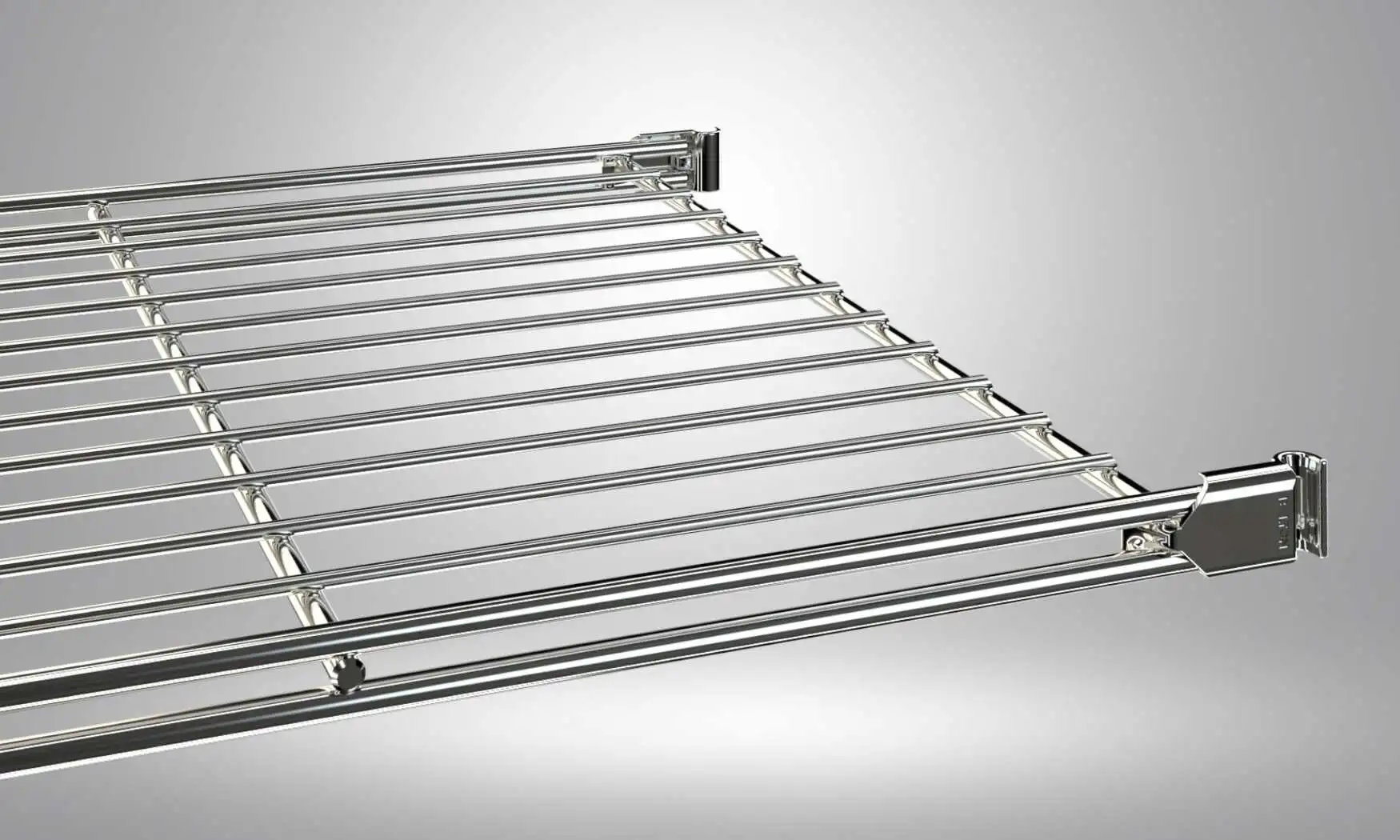 Hochwertiger Gitterboden aus Metall, verchromt, hergestellt in Deutschland