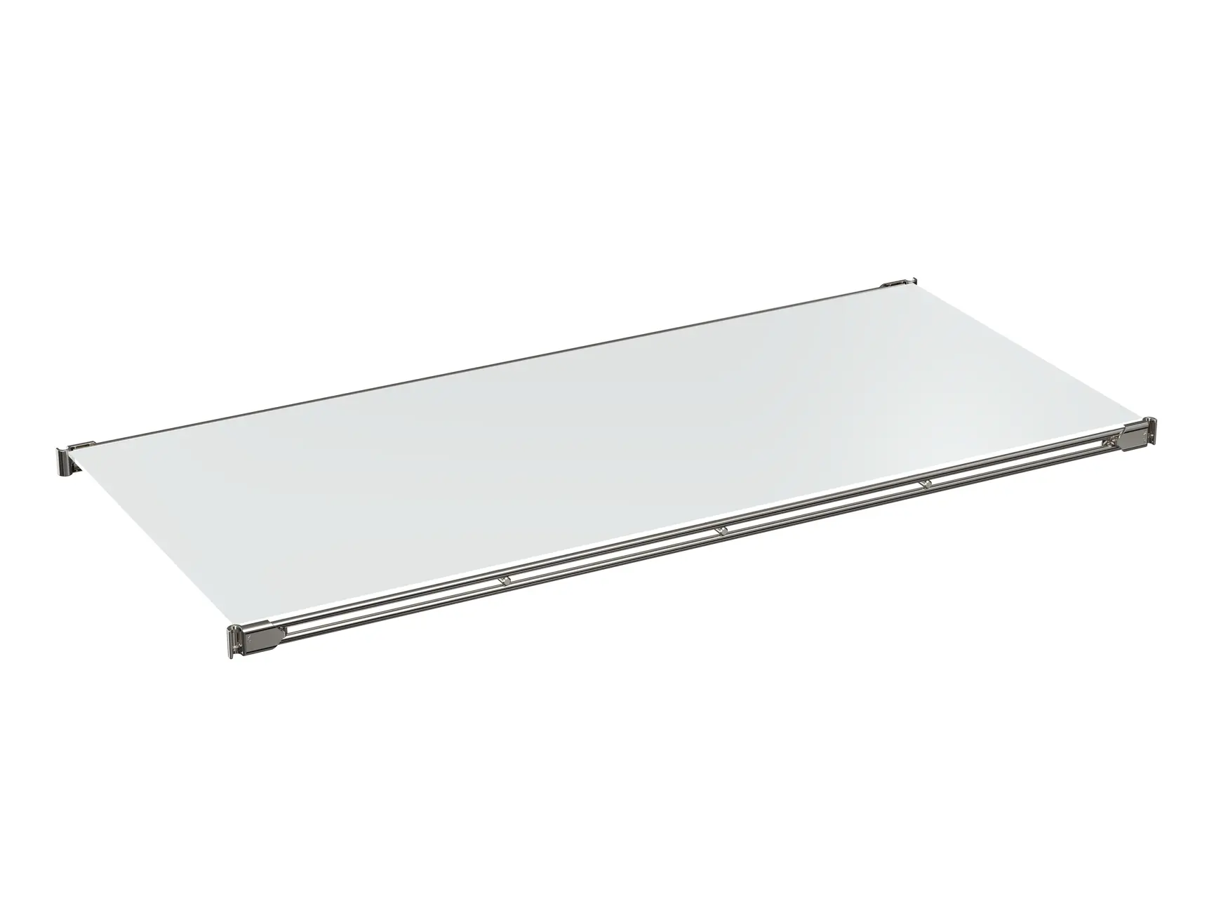 Gitterboden mit B3-Auflage bis 124 cm Breite für individuell gestaltbare Regalsysteme, chrom-weiß