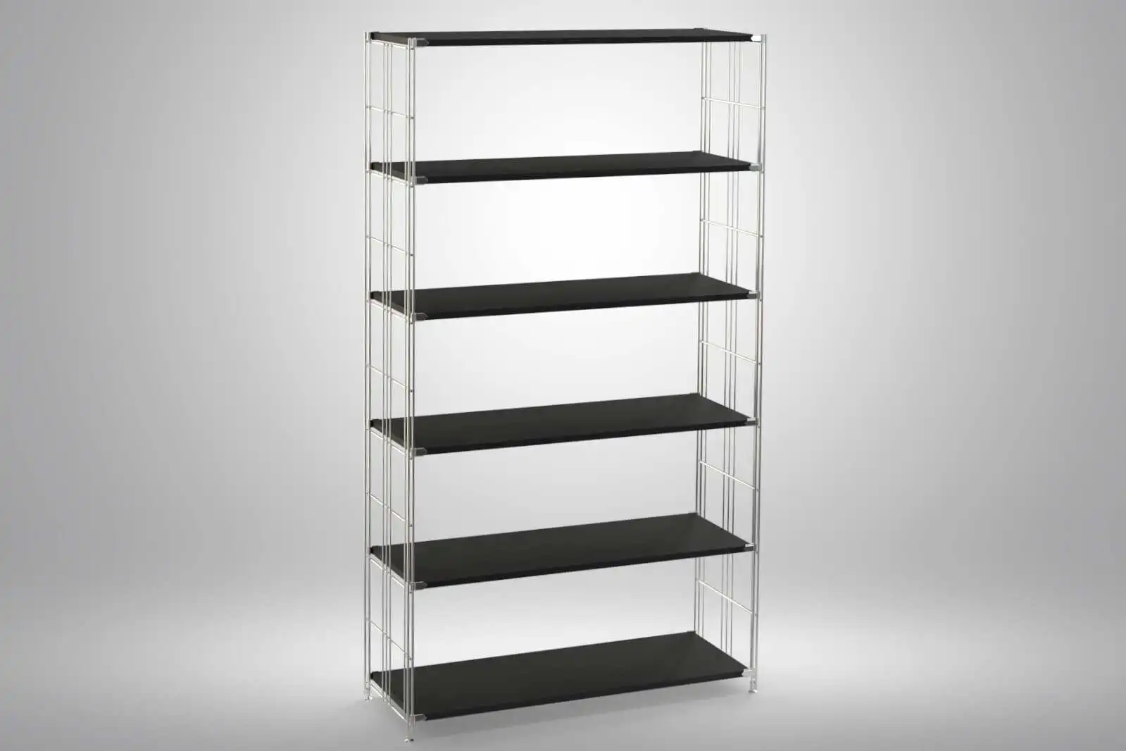 Regalset chrom-schwarz 87 cm breit, 190 cm hoch, 38 cm tief direkt vom Hersteller BALTON