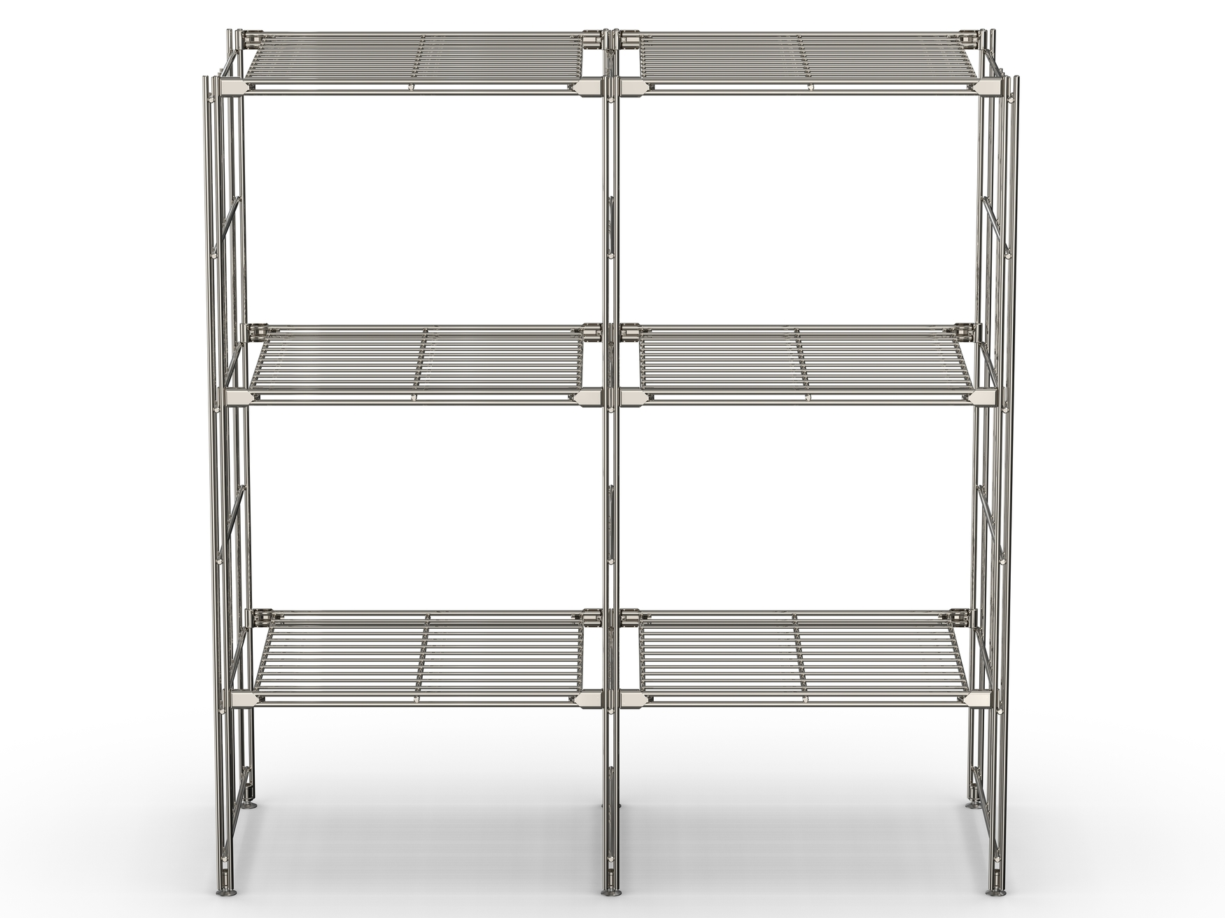 Metall Regal 98x94x38 cm Farbe: Chrom